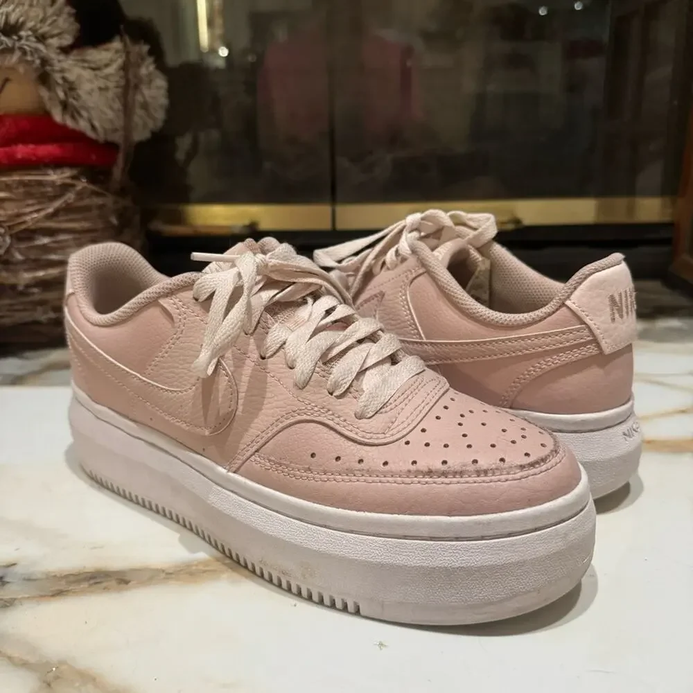 Nike Women's Court Vision ALTA LTR Pink Oxford‎ Platform Sneakers Shoes Size 9